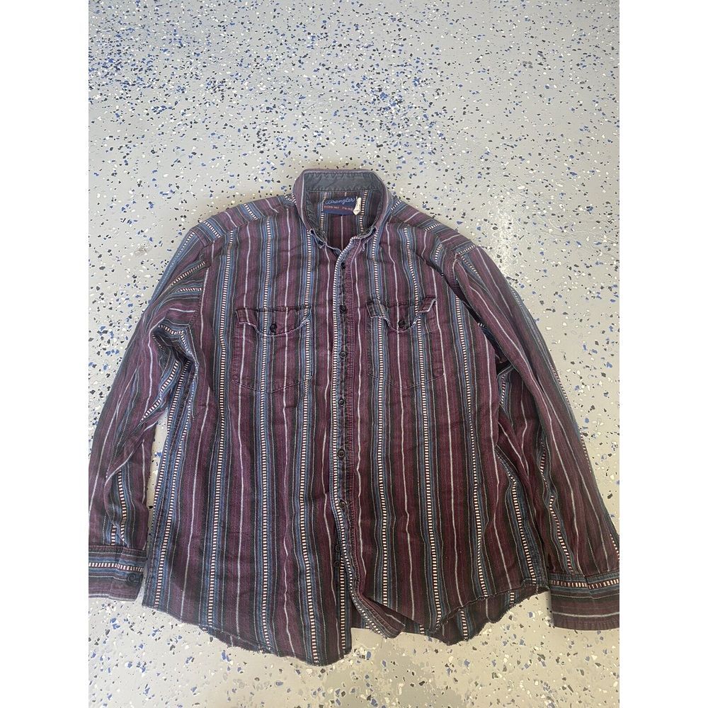 Vintage Wrangler X-Long Tails Western Cowboy Shirt Men's Size 17 1/2 - 36 XL